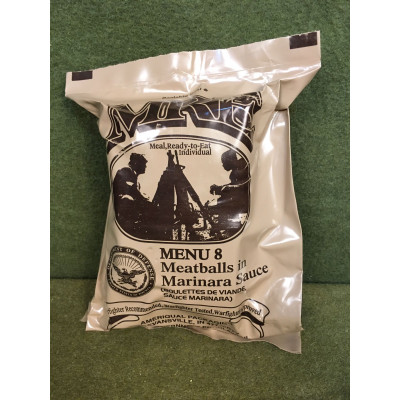 USA RAÇÃO MRE MENU 08 - Almondegas ao molho Marinara